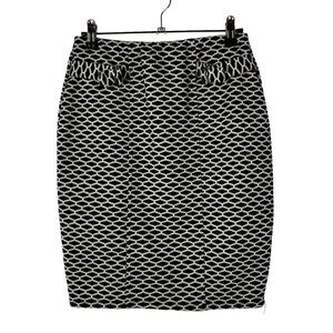 Joe B by Joe Benbasset Black & White Printed Knit Pencil Skirt S